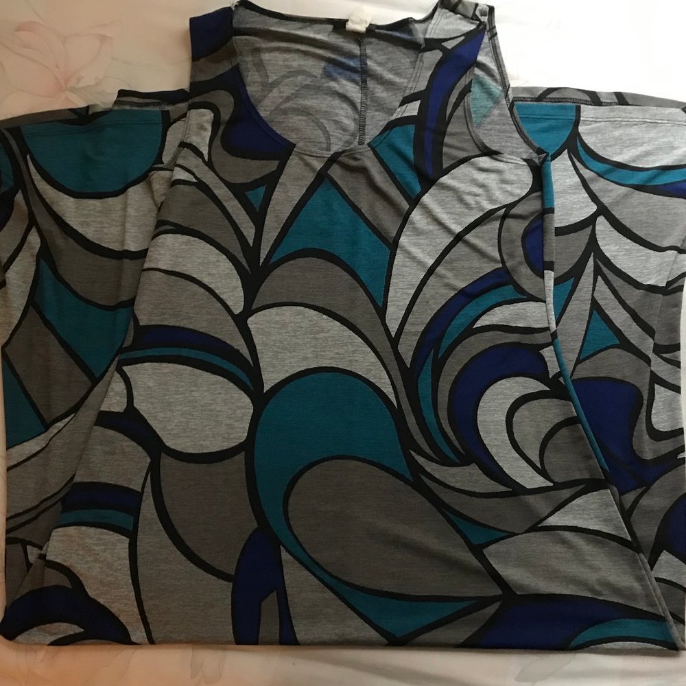 EUC geometric-pattern maxi dress